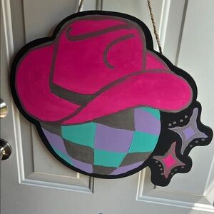 Pink and Black Urban Graffiti Painting